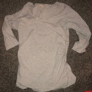 Grey Sundance 3/4 length V-neck shirt women’s